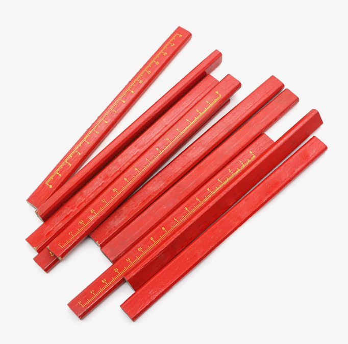 Карандаш столярный со шкалой 15см.