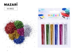 Блестки для декора Mazari 6цв.х 4 г