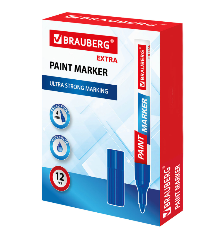 Маркер-краска Brauberg EXTRA синий 4мм