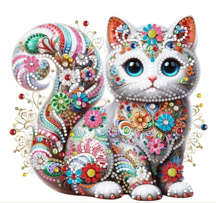 Алмазная мозаика 20х20см Кот