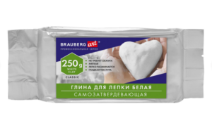 Глина для лепки BRAUBERG ART CLASSIC 250г белая