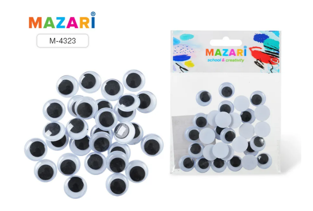 Материалы для творчества ГЛАЗКИ 15мм 30шт.