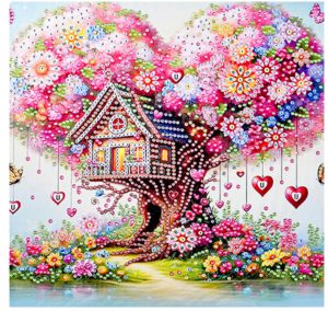 Алмазная мозаика 30х30см Домик