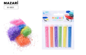 Блестки для декора Mazari 6цв.х4г