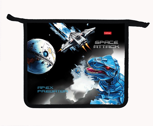 Папка для тетрадей на молнии А5 Hatber Dino Space