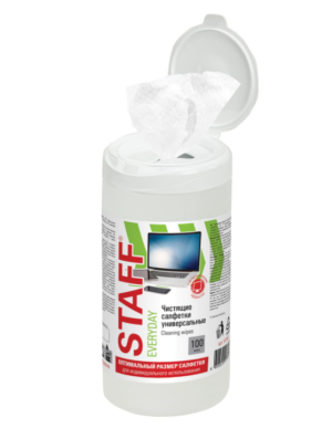 Салфетки влажные STAFF EVERYDAY 100шт. для экранов и пластика