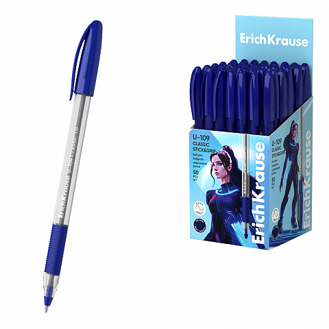 Ручка шариковая Erich Krause U-109 Classic Ultra Glide Technology синяя 1,0мм