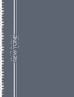 Тетрадь 80л. А4 клетка Hatber NEWtone PASTEL Серый агат, на гребне