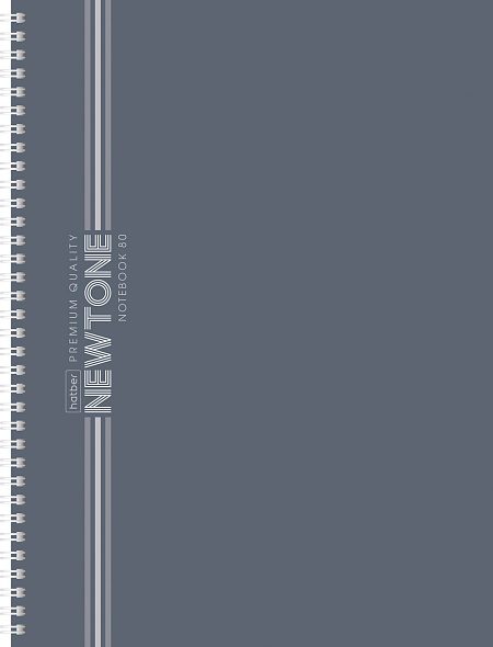 Тетрадь 80л. А4 клетка Hatber NEWtone PASTEL Серый агат, на гребне