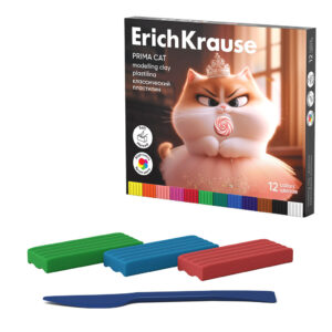 Пластилин Erich Krause Prima Cat 12цв. 192г