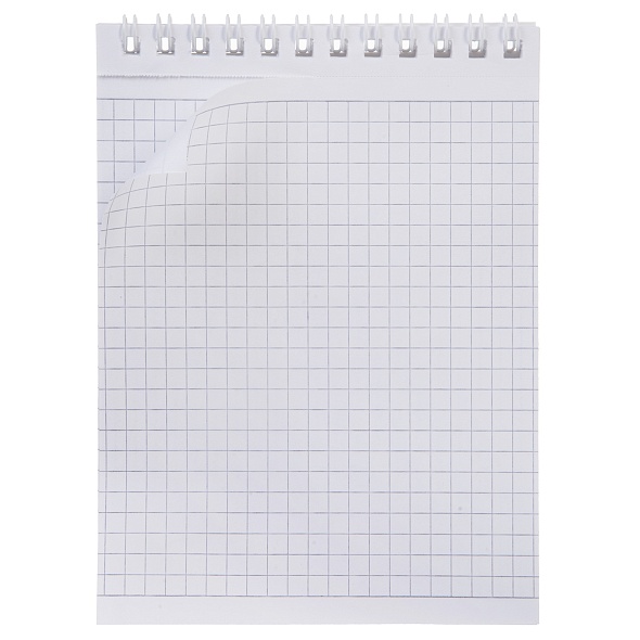 Блокнот 40л. А6 Hatber SoloMatte Красный шелк, на гребне, клетка