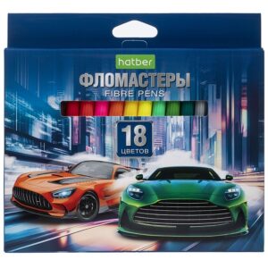 Фломастеры Hatber ECO Дрифт 18цв. к/к