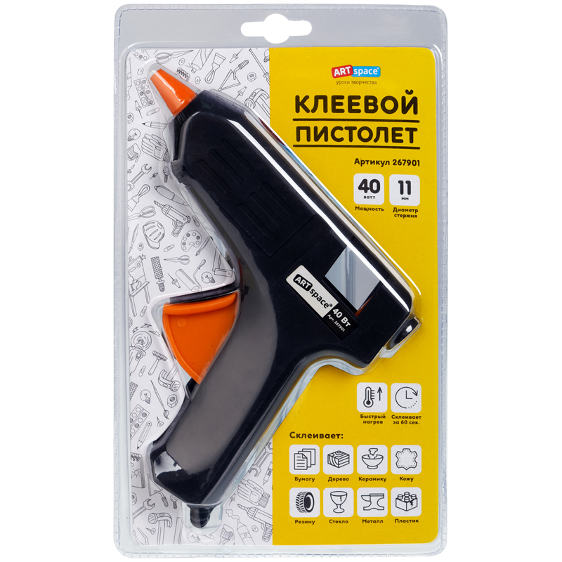 Пистолет клеевой для стержня 11мм ArtSpace 40 Вт