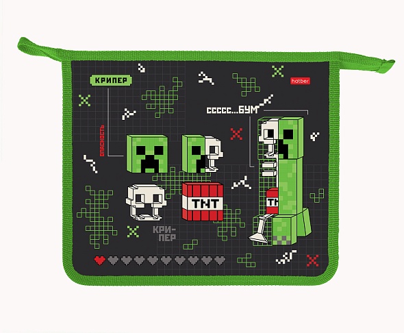 Папка для тетрадей на молнии А5 Hatber Pixel Boom