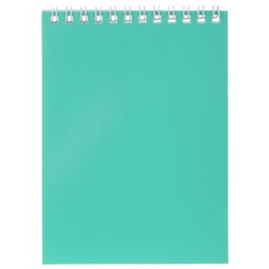 Блокнот 40л. А6 Hatber SoloMatte Аквамарин, на гребне, клетка