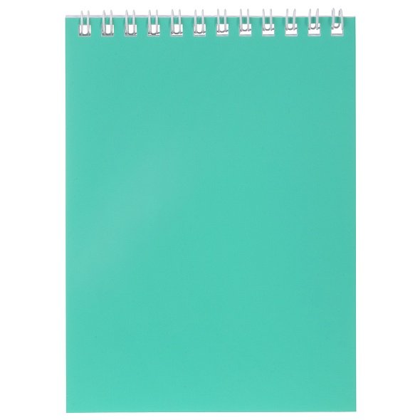 Блокнот 40л. А6 Hatber SoloMatte Аквамарин, на гребне, клетка