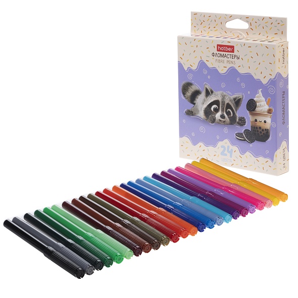 Фломастеры Hatber ВОТ ЕНОТ 24цв. к/к