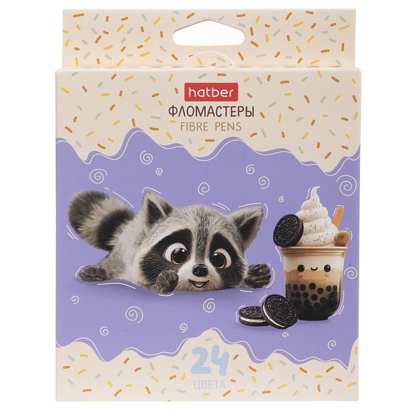 Фломастеры Hatber ВОТ ЕНОТ 24цв. к/к