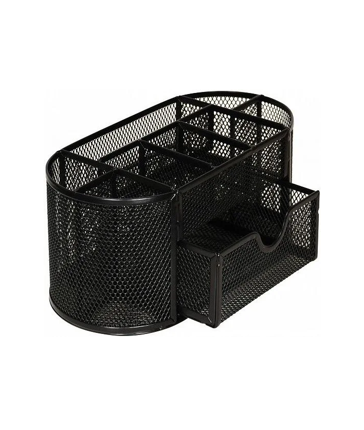 Подставка настольная 9 секций металлическая, сетчатая, черная, 105х220х110мм