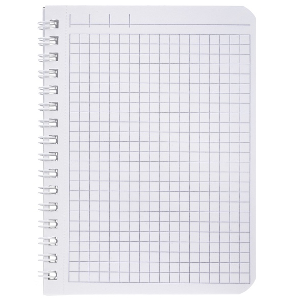 Записная книжка 80л. А6 Hatber SoloMatte Черный бархат, клетка, на гребне