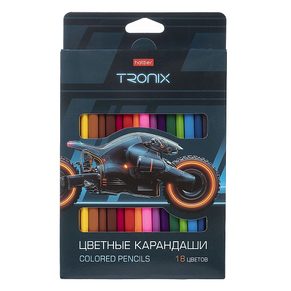 Карандаши цветные Hatber TRONIX 18цв.