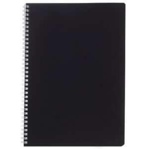 Тетрадь 96л. А4 клетка Hatber SoloMatte Черный бархат, на гребне