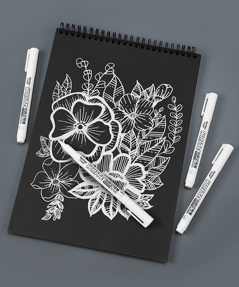 Маркер перманентный LEYUE 1мм белый