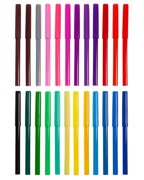 Фломастеры Hatber ECO Дрифт 24цв. к/к