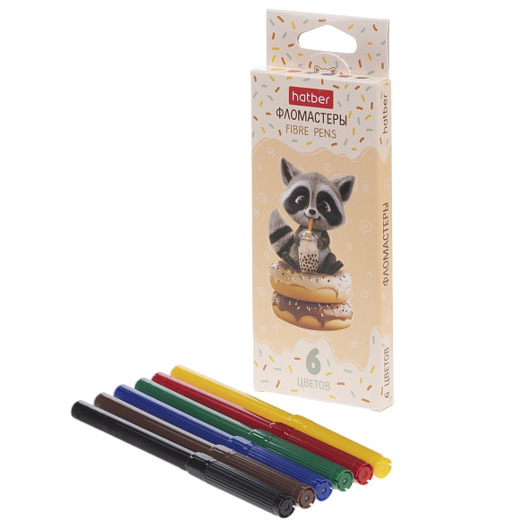 Фломастеры Hatber ВОТ ЕНОТ  6цв. к/к