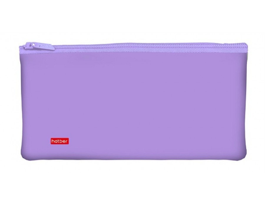 Пенал мягкий на молнии Hatber 205х110мм Lavender