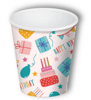 Стакан бумажный С днём рождения! (6шт)