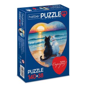 ПАЗЛЫ 140+38 эл. А4 Два сердца Коты и море 2 в 1