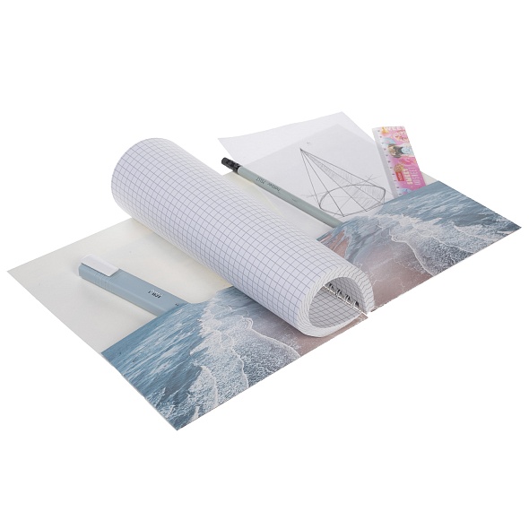 Тетрадь 96л. клетка Hatber Aqualife, с карманом на гребне