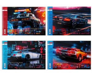 Альбом для рисования 40л. Hatber Охотники за скоростью, на спирали