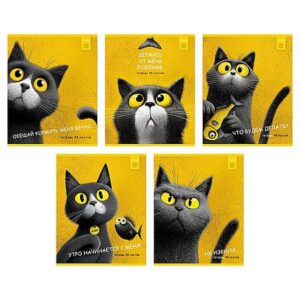 Тетрадь 48 л. клетка Hatber Пушистый философ