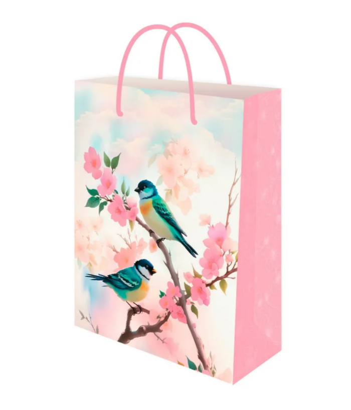 Пакет подарочный бумажный 22х31см (ML) MILAND Синицы