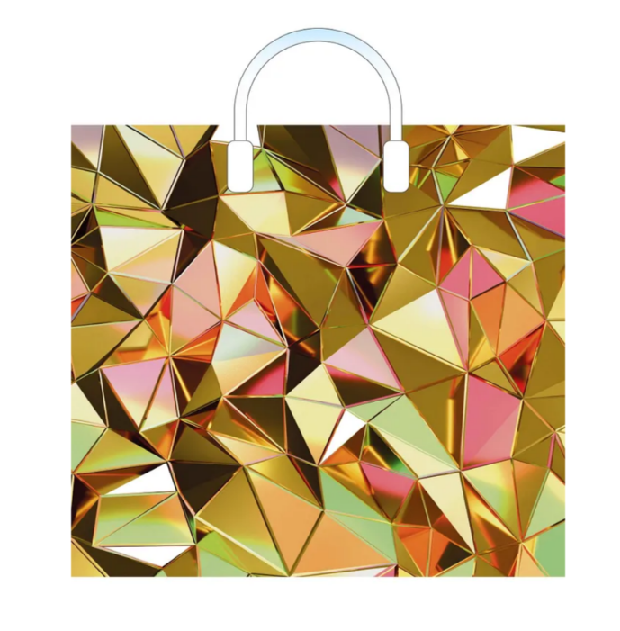 Пакет полиэтиленовый с пластиковой ручкой 38х34см MILAND Голден