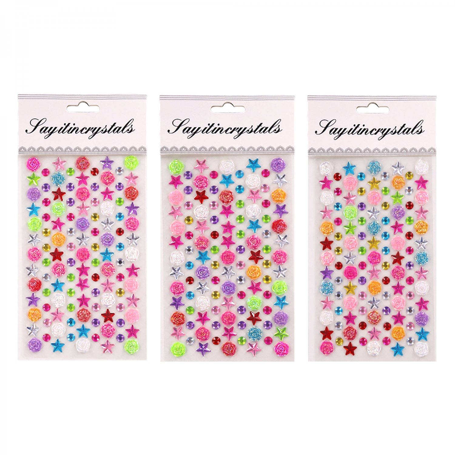 Наклейки из страз Alingar Цветы и звёзды