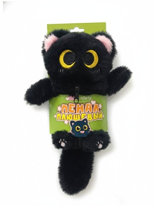 Пенал плюшевый ПО-ПЛАНУ A terrifying creature, black