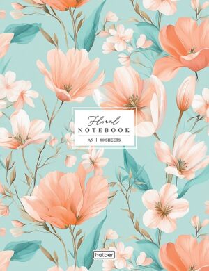 Бизнес-блокнот А5 80л. Hatber Floral, клетка