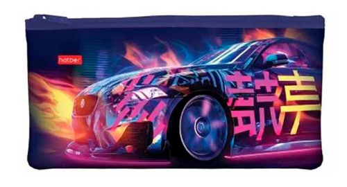 Пенал мягкий на молнии Hatber 205х110мм Neon Drift