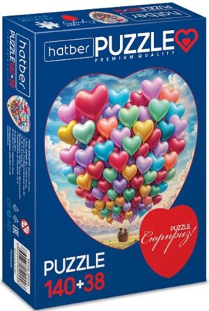ПАЗЛЫ 140+38 эл. А4 Два сердца На воздушном шаре 2 в 1