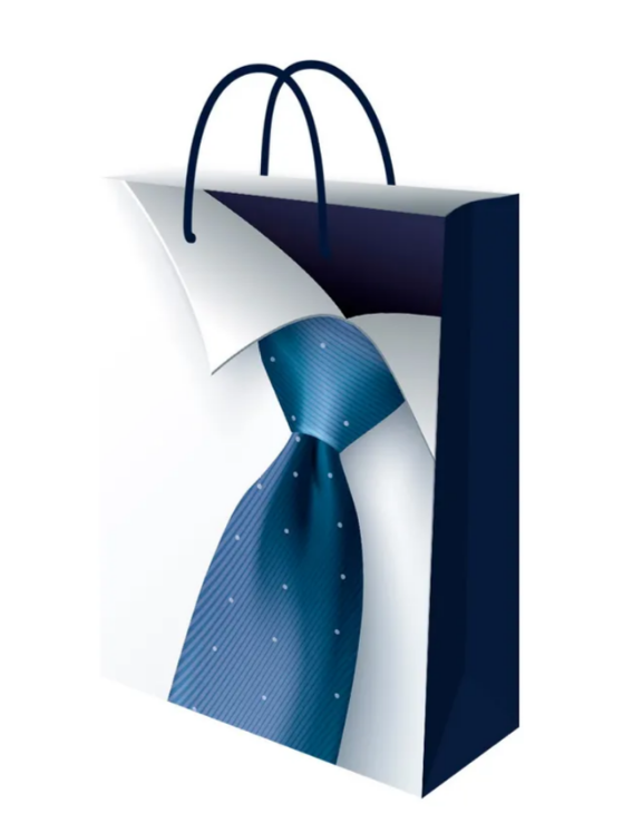 Пакет подарочный бумажный 14х20см (MS) MILAND Галстук