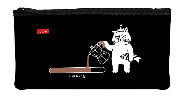 Пенал мягкий на молнии Hatber 205х110мм Coffee Story