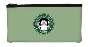 Пенал мягкий на молнии Hatber 205х110мм Coffee Story