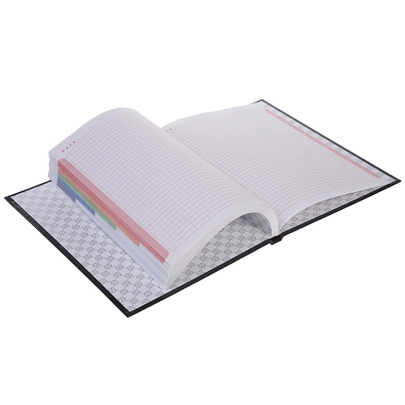 Бизнес-блокнот А5 80л. Hatber Velvet style black, клетка