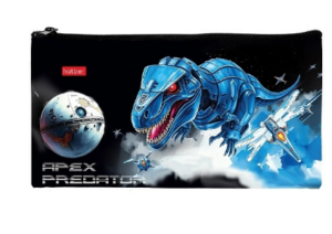 Пенал мягкий на молнии Hatber 205х110мм Dino Space