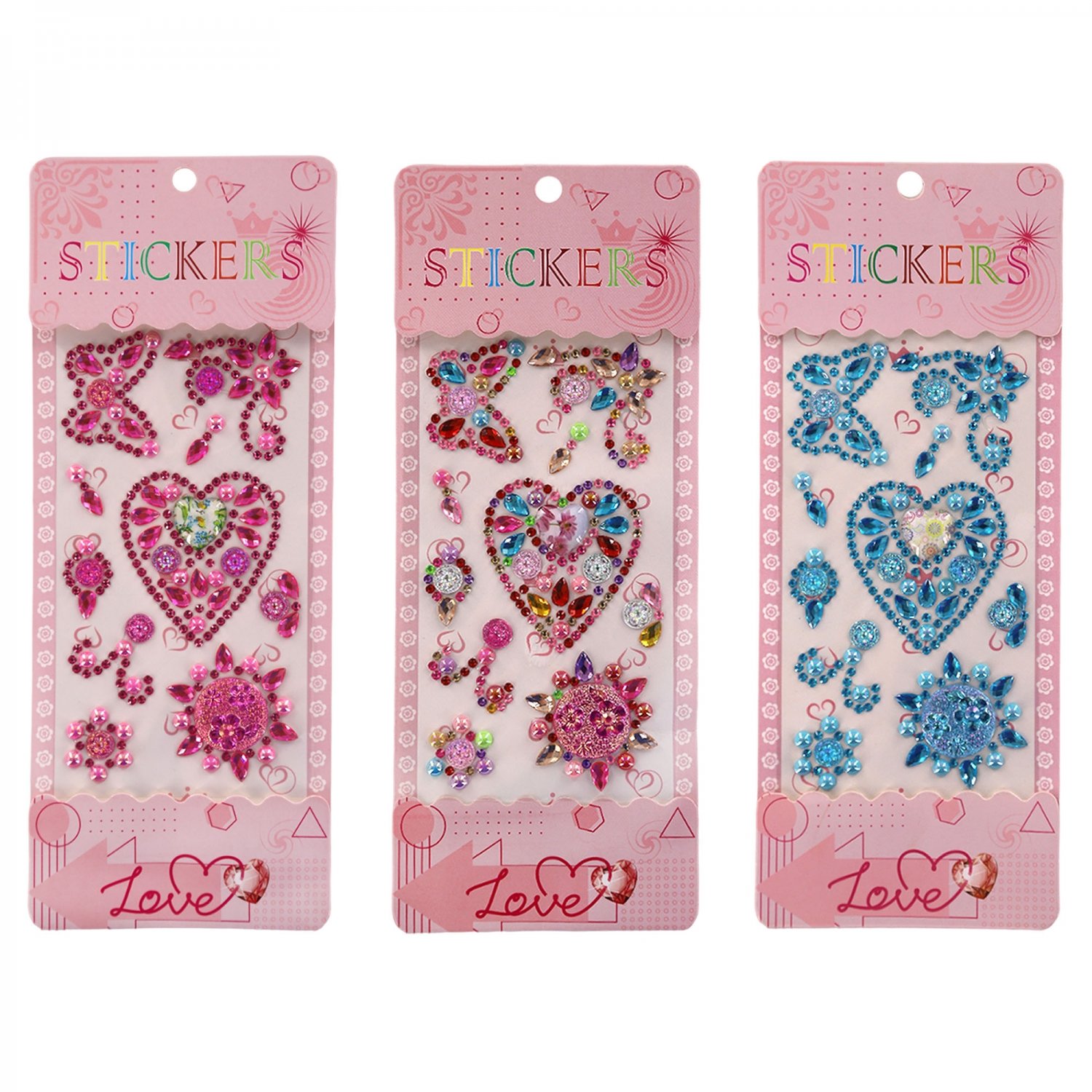 Наклейки из страз Alingar Сердце в сердце