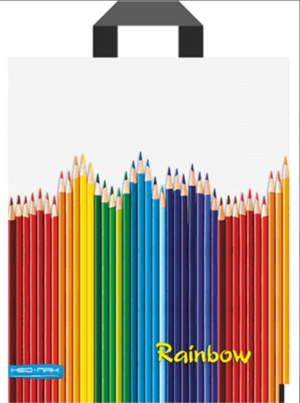 Пакет полиэтиленовый с петлевой ручкой 28х34см MILAND Карандаши