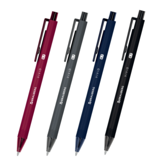 Ручка шариковая автомат. BRAUBERG VIVID синяя 0,7мм